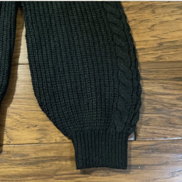 RW&CO turtleneck sweater balloon sleeves black size XS - Picture 6 of 9